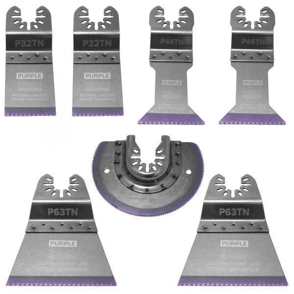 SMART Purple Series 7-Piece Multi Tool Blade Assortment Kit