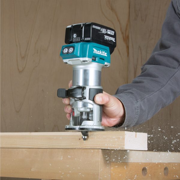 Makita DRT50ZJX3 18v LXT Li-ion Brushless Router/Trimmer with Extra Bases