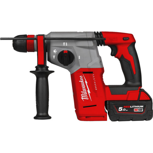 Milwaukee M18BLHX-501X 18v Brushless 4 Mode 26mm SDS-Plus Hammer with Fixtec Chuck Kit 4933478893