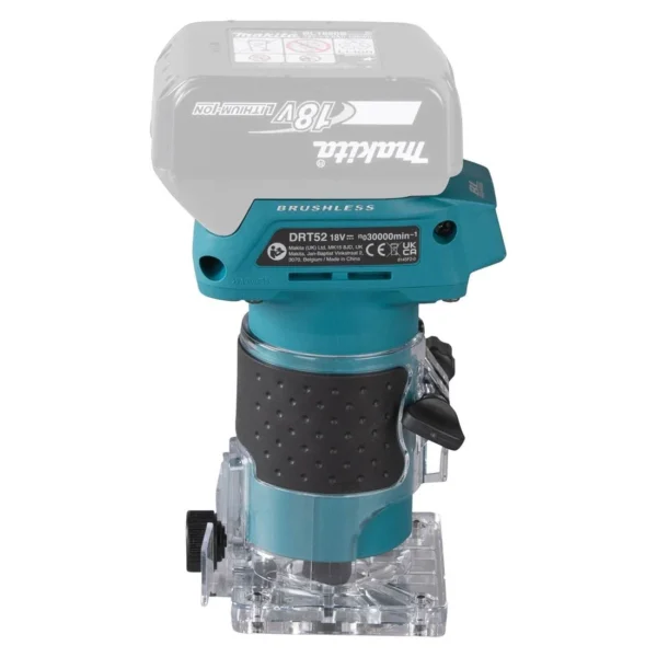 Makita DRT52Z 18v Li-Ion Cordless 1/4" Router/ Trimmer Body Only  - Image 4