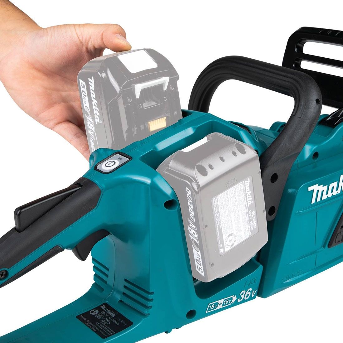 Makita DUC355Z 35cm / 14" Twin 18v LXT Brushless Chainsaw Body Only - Image 3
