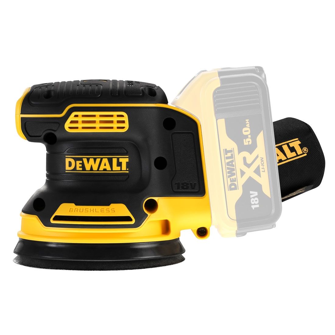 DeWalt DCW210N-XJ 18v XR Cordless Brushless 125mm Random Orbit Sander Body Only - Image 3